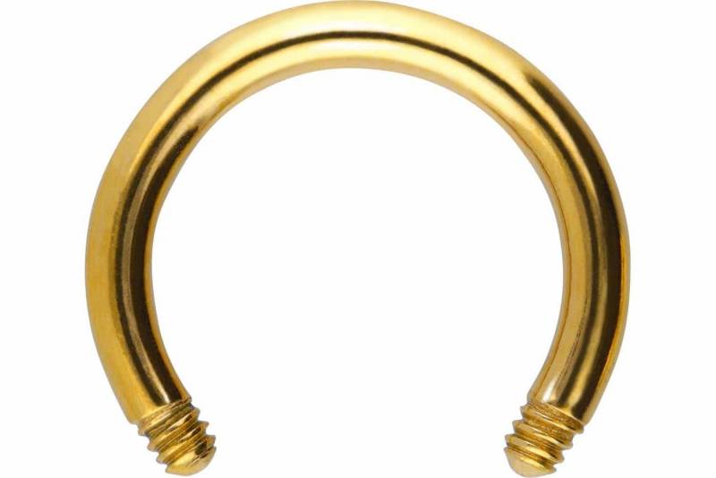 PIERCINGLINE Nasenpiercing Chirurgenstahl Hufeisenring ohne Kugeln (Hufeisen-Ringe, 1-tlg) von PIERCINGLINE