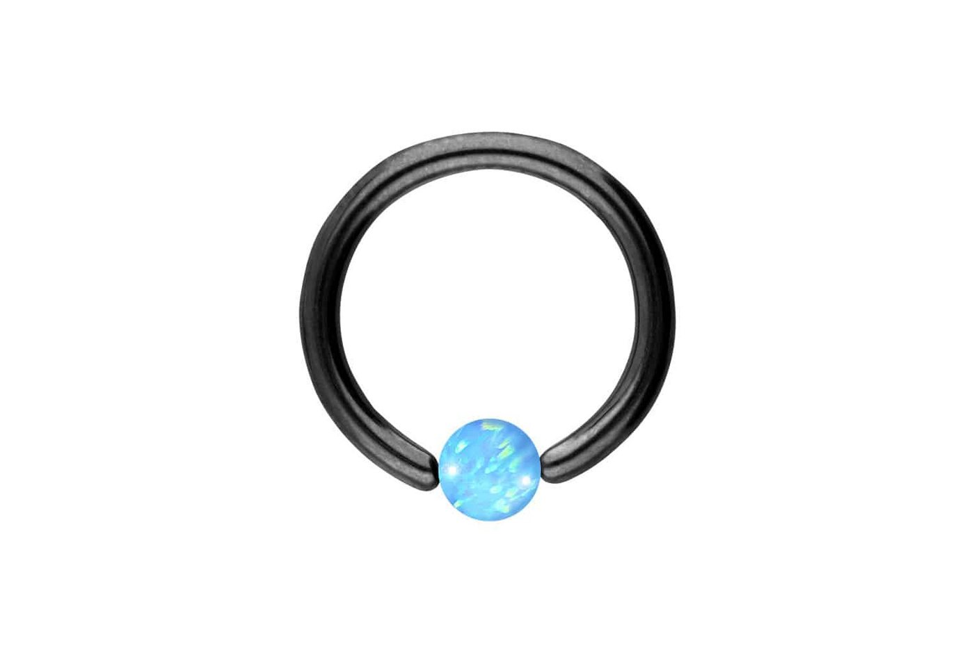 PIERCINGLINE Nasenpiercing Chirurgenstahl Klemmkugelring SYNTHETISCHER OPAL (Klemm-Ringe, 1-tlg) von PIERCINGLINE