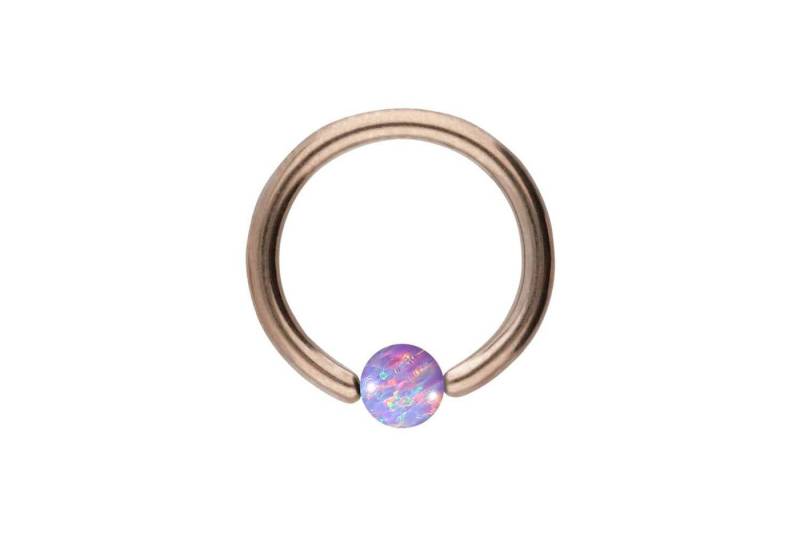 PIERCINGLINE Nasenpiercing Chirurgenstahl Klemmkugelring SYNTHETISCHER OPAL (Klemm-Ringe, 1-tlg) von PIERCINGLINE