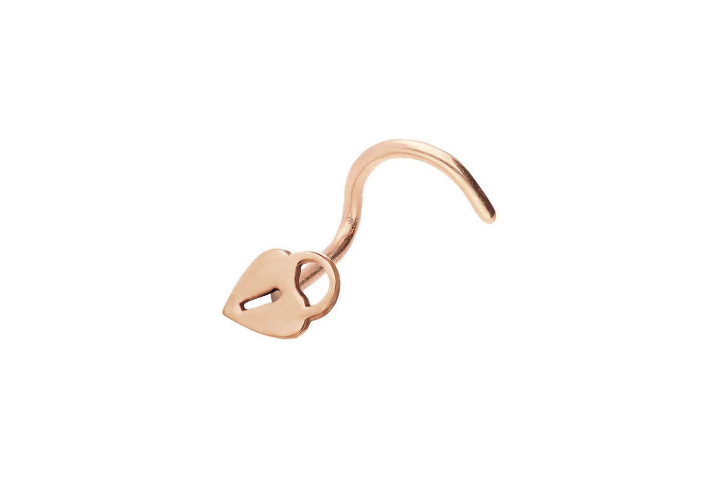 PIERCINGLINE Nasenpiercing Chirurgenstahl Nasenstecker Spirale HERZ + SCHLOSS (Nasenstecker, 1-tlg) von PIERCINGLINE