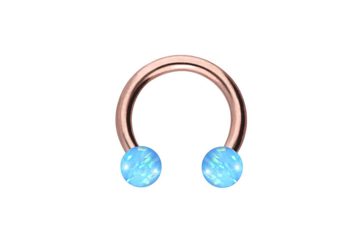 PIERCINGLINE Nasenpiercing Titan Hufeisenring SYNTHETISCHE OPALE (Hufeisen-Ringe, 1-tlg) von PIERCINGLINE