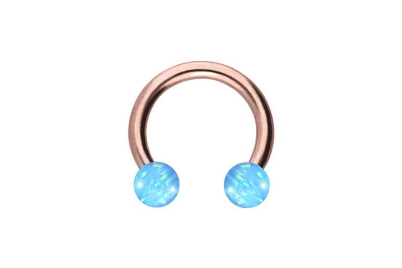 PIERCINGLINE Nasenpiercing Titan Hufeisenring SYNTHETISCHE OPALE (Hufeisen-Ringe, 1-tlg) von PIERCINGLINE