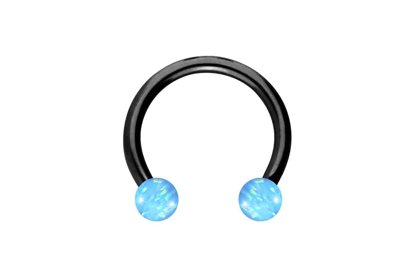 PIERCINGLINE Nasenpiercing Titan Hufeisenring SYNTHETISCHE OPALE (Hufeisen-Ringe, 1-tlg) von PIERCINGLINE