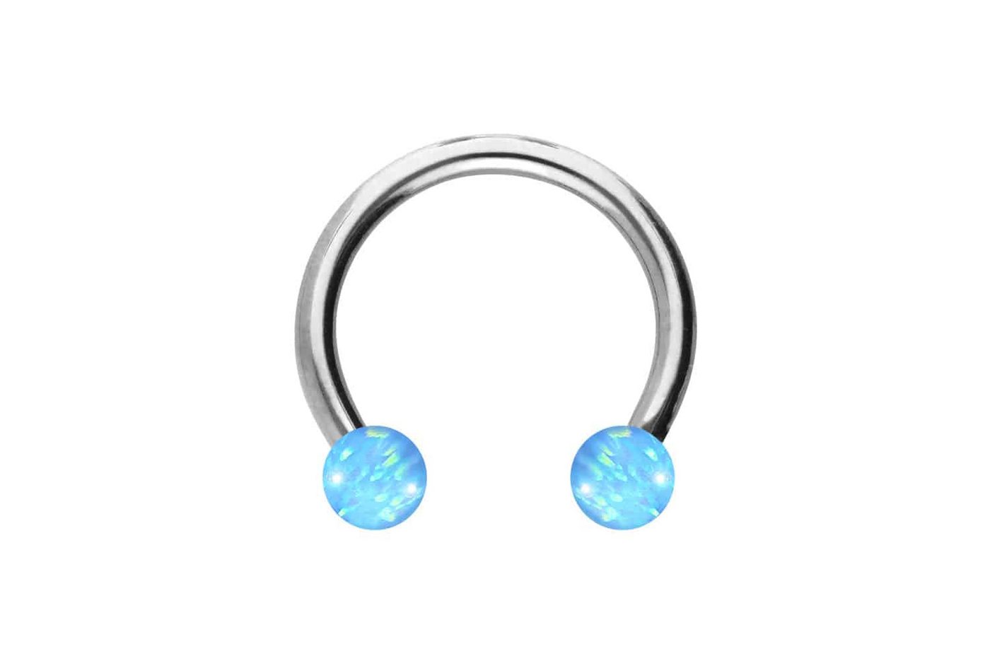 PIERCINGLINE Nasenpiercing Titan Hufeisenring SYNTHETISCHE OPALE (Hufeisen-Ringe, 1-tlg) von PIERCINGLINE