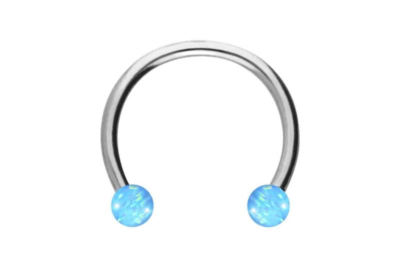 PIERCINGLINE Nasenpiercing Titan Hufeisenring SYNTHETISCHE OPALE (Hufeisen-Ringe, 1-tlg) von PIERCINGLINE