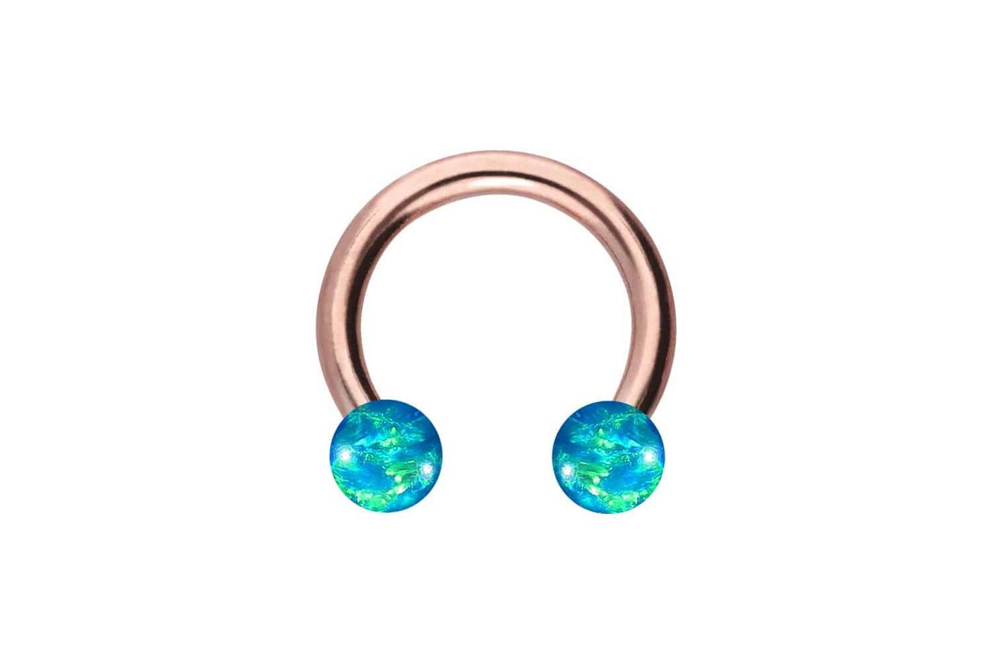 PIERCINGLINE Nasenpiercing Titan Hufeisenring SYNTHETISCHE OPALE (Hufeisen-Ringe, 1-tlg) von PIERCINGLINE