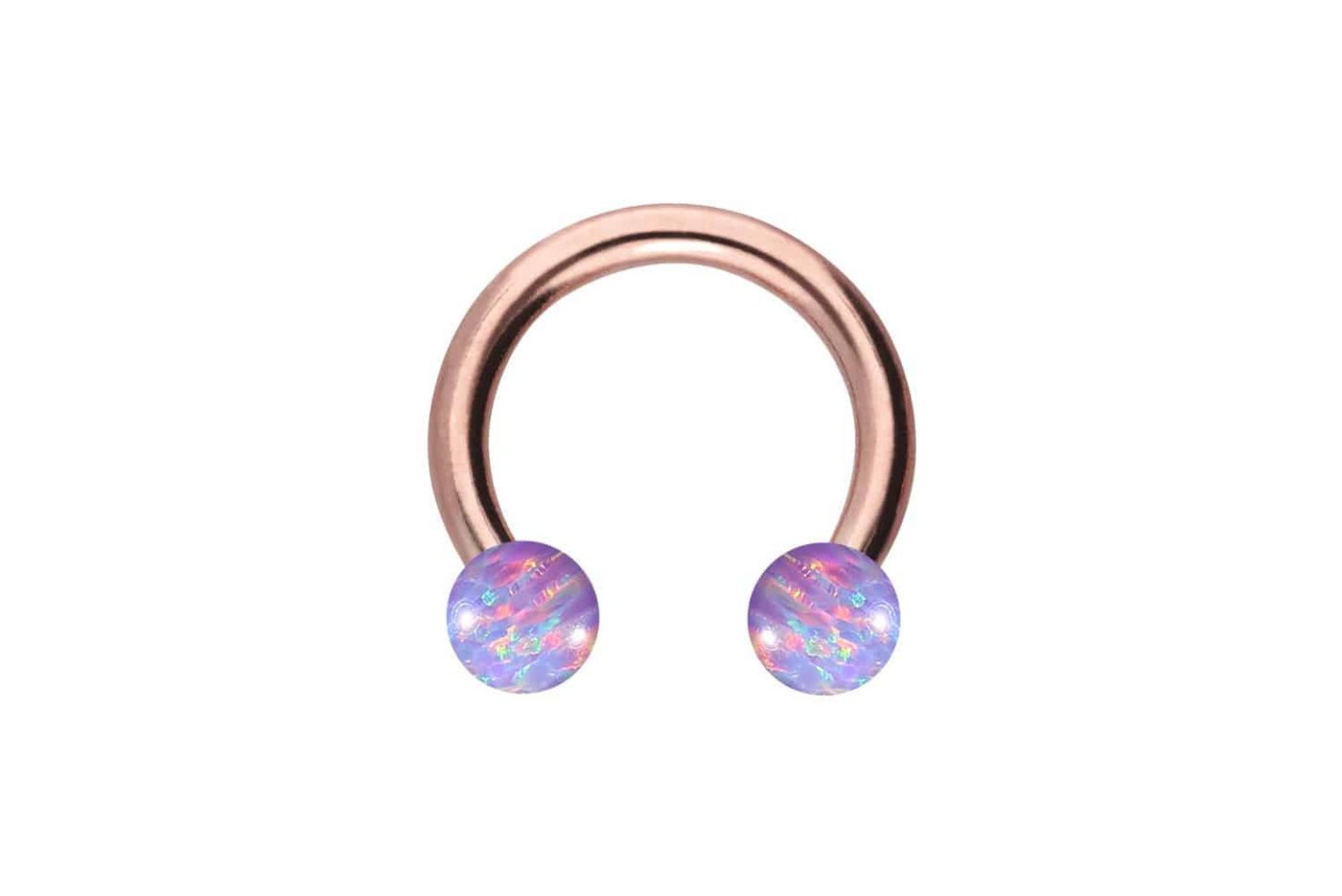 PIERCINGLINE Nasenpiercing Titan Hufeisenring SYNTHETISCHE OPALE (Hufeisen-Ringe, 1-tlg) von PIERCINGLINE