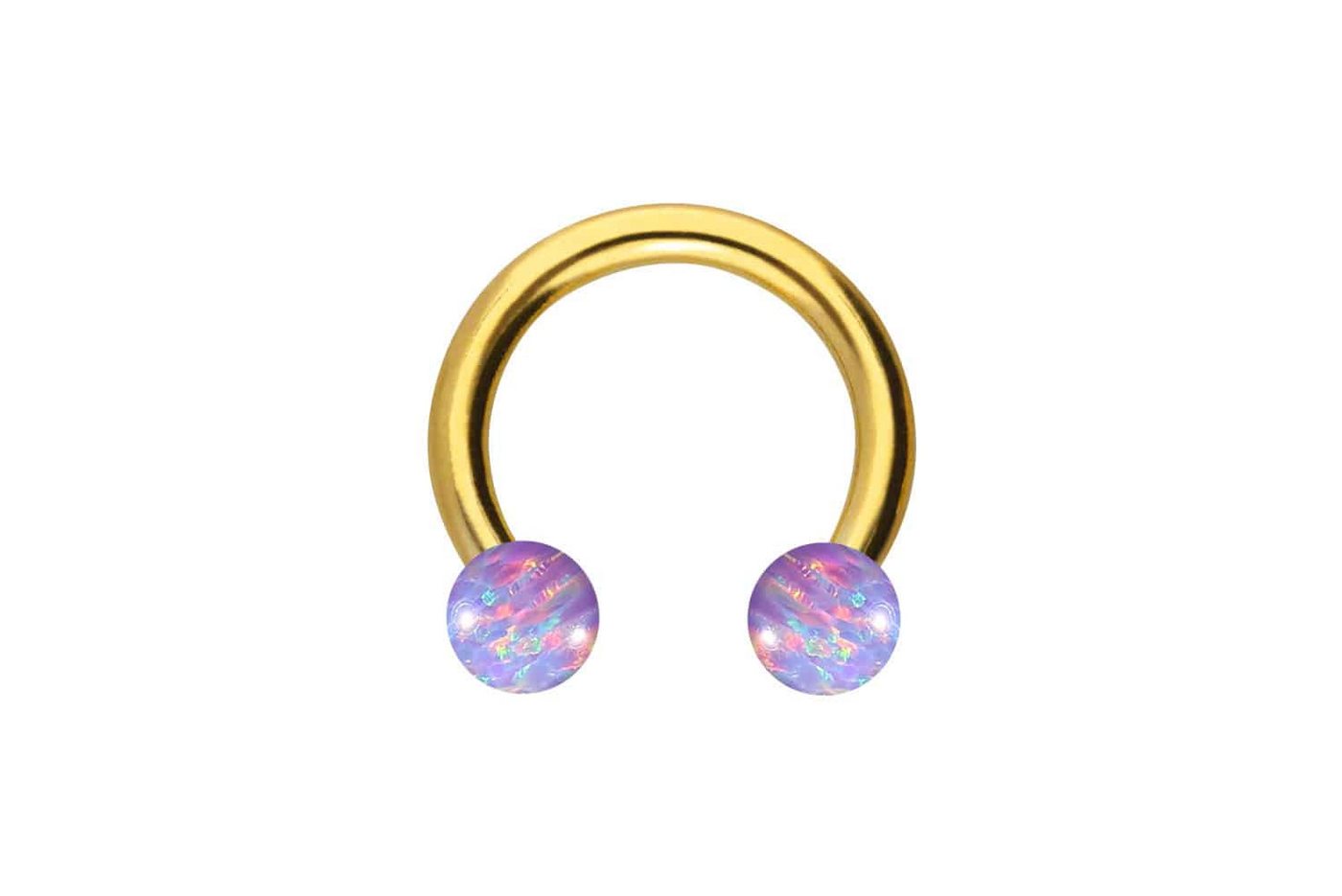 PIERCINGLINE Nasenpiercing Titan Hufeisenring SYNTHETISCHE OPALE (Hufeisen-Ringe, 1-tlg) von PIERCINGLINE