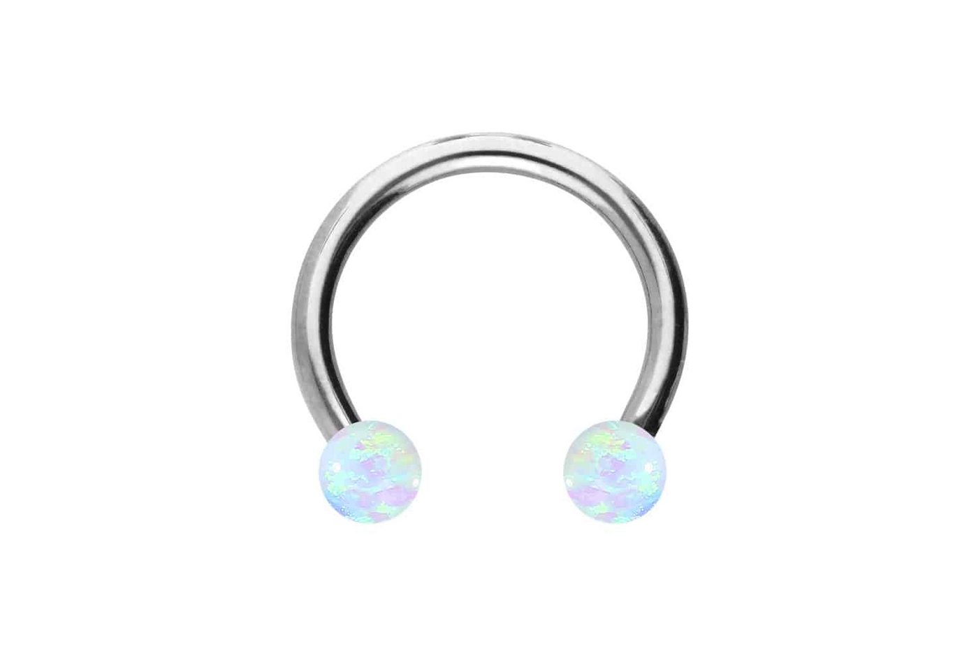 PIERCINGLINE Nasenpiercing Titan Hufeisenring SYNTHETISCHE OPALE (Hufeisen-Ringe, 1-tlg) von PIERCINGLINE