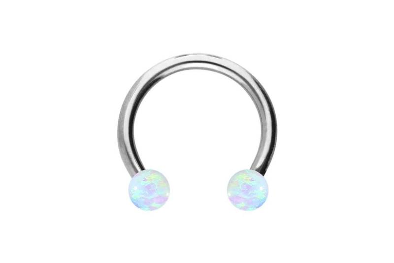 PIERCINGLINE Nasenpiercing Titan Hufeisenring SYNTHETISCHE OPALE (Hufeisen-Ringe, 1-tlg) von PIERCINGLINE