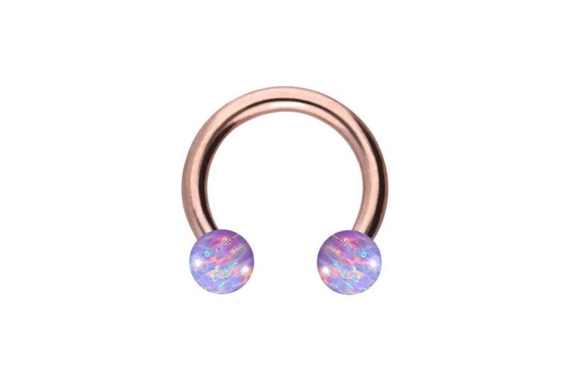 PIERCINGLINE Nasenpiercing Titan Hufeisenring SYNTHETISCHE OPALE (Hufeisen-Ringe, 1-tlg) von PIERCINGLINE