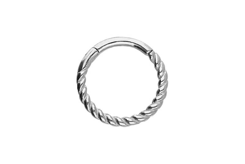 PIERCINGLINE Piercing-Set 18 Karat Gold Segmentring Clicker GEDREHT (Clicker / 1 Stk) von PIERCINGLINE