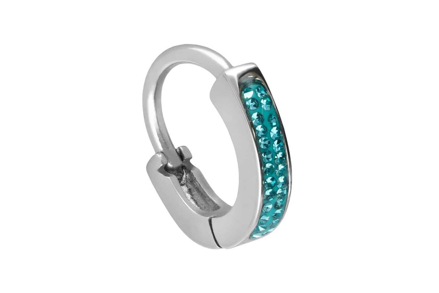 PIERCINGLINE Piercing-Set Chirurgenstahl Bauchnabelring KRISTALLE + EPOXY (Clicker / 1 Stk) von PIERCINGLINE