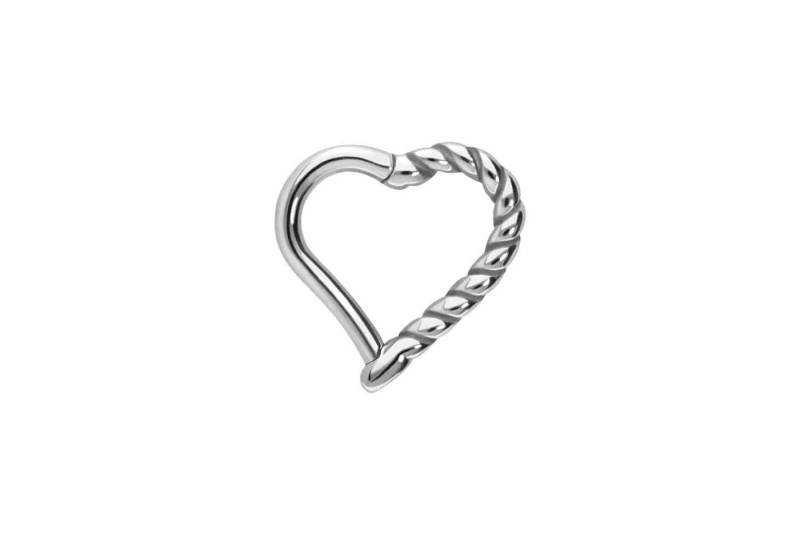 PIERCINGLINE Piercing-Set Chirurgenstahl Clicker HERZ + GEDREHT (Clicker / 1 Stk) von PIERCINGLINE