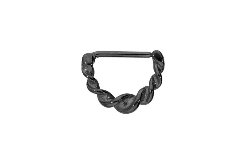 PIERCINGLINE Piercing-Set Chirurgenstahl Nippelpiercing Clicker GEDREHT (Clicker / 1 Stk) von PIERCINGLINE