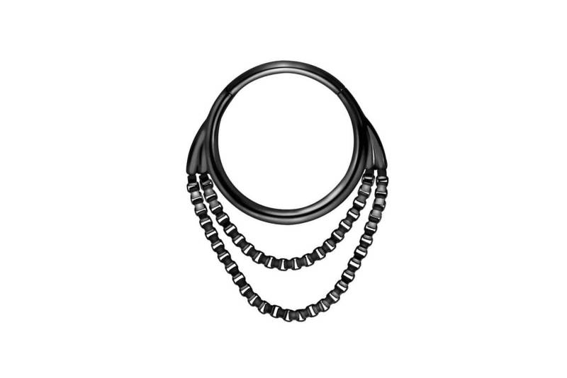 PIERCINGLINE Piercing-Set Chirurgenstahl Segmentring Clicker 2 KETTEN (Clicker / 1 Stk) von PIERCINGLINE