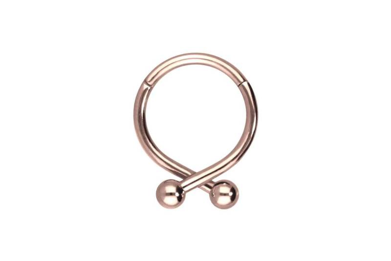 PIERCINGLINE Piercing-Set Chirurgenstahl Segmentring Clicker 2 KUGELN (Clicker / 1 Stk) von PIERCINGLINE