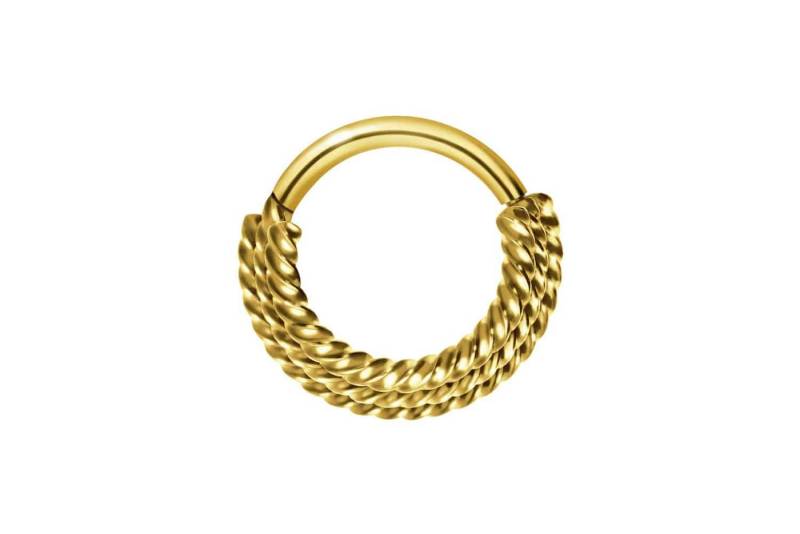 PIERCINGLINE Nasenpiercing Chirurgenstahl Segmentring Clicker 3 GEDREHTE RINGE Ohrpiercing Septum (Clicker, 1-tlg), Ohrpiercing für Conch, Helix, Tragus, Daith, Lobe von PIERCINGLINE