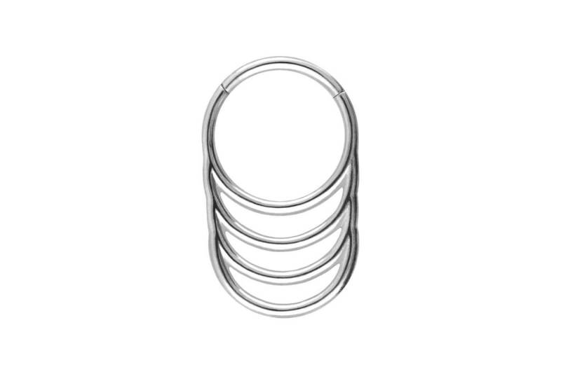 PIERCINGLINE Piercing-Set Chirurgenstahl Segmentring Clicker 4 RINGE (Clicker / 1 Stk) von PIERCINGLINE