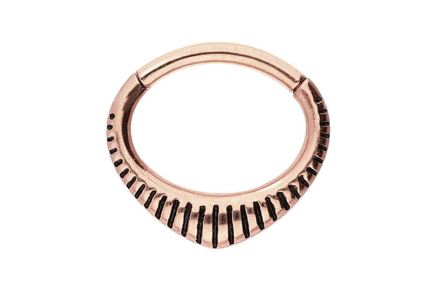 PIERCINGLINE Piercing-Set Chirurgenstahl Segmentring Clicker DESIGN (Clicker / 1 Stk) von PIERCINGLINE