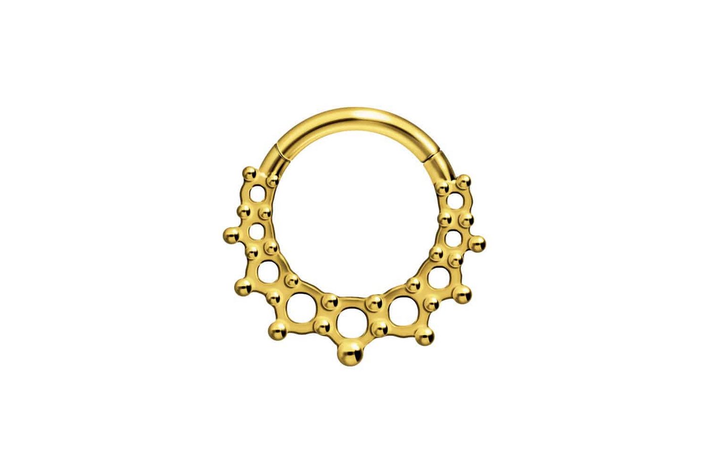 PIERCINGLINE Piercing-Set Chirurgenstahl Segmentring Clicker DESIGN (Clicker / 1 Stk) von PIERCINGLINE