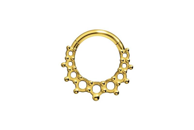 PIERCINGLINE Nasenpiercing Chirurgenstahl Segmentring Clicker DESIGN Ohrpiercing Septum Nase (Clicker, 1-tlg), Ohrpiercing für Conch, Helix, Tragus, Daith, Lobe von PIERCINGLINE
