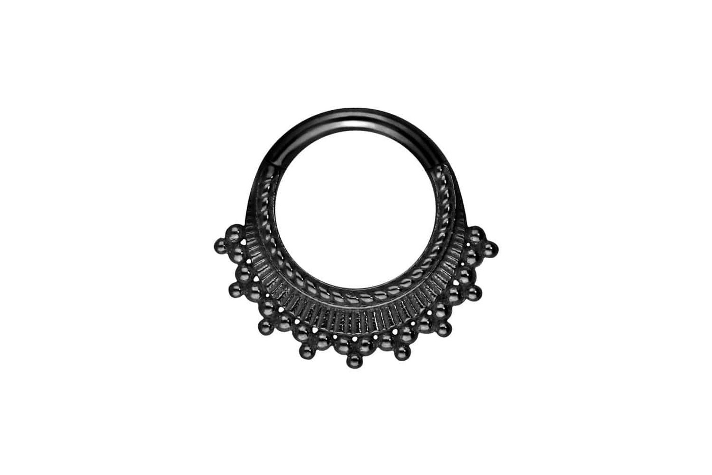 PIERCINGLINE Piercing-Set Chirurgenstahl Segmentring Clicker DESIGN (Clicker / 1 Stk) von PIERCINGLINE