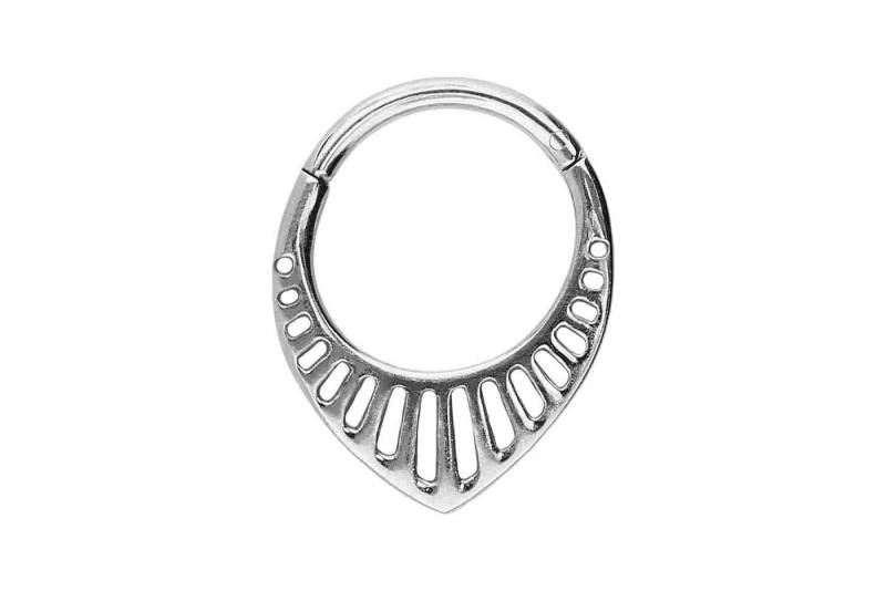 PIERCINGLINE Piercing-Set Chirurgenstahl Segmentring Clicker DESIGN (Clicker / 1 Stk) von PIERCINGLINE