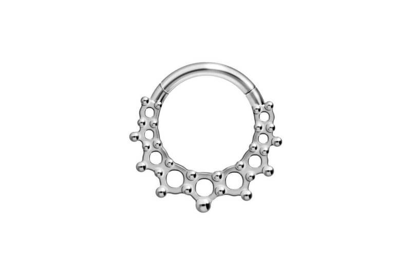 PIERCINGLINE Piercing-Set Chirurgenstahl Segmentring Clicker DESIGN (Clicker / 1 Stk) von PIERCINGLINE
