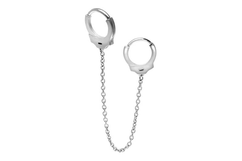 PIERCINGLINE Piercing-Set Chirurgenstahl Segmentring Clicker HANDSCHELLEN (Clicker / 1 Stk) von PIERCINGLINE
