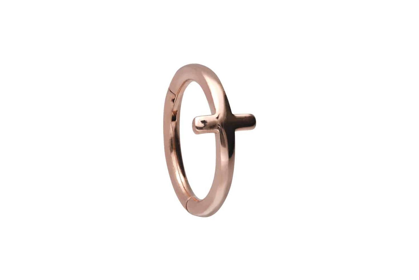 PIERCINGLINE Piercing-Set Chirurgenstahl Segmentring Clicker KREUZ (Clicker / 1 Stk) von PIERCINGLINE