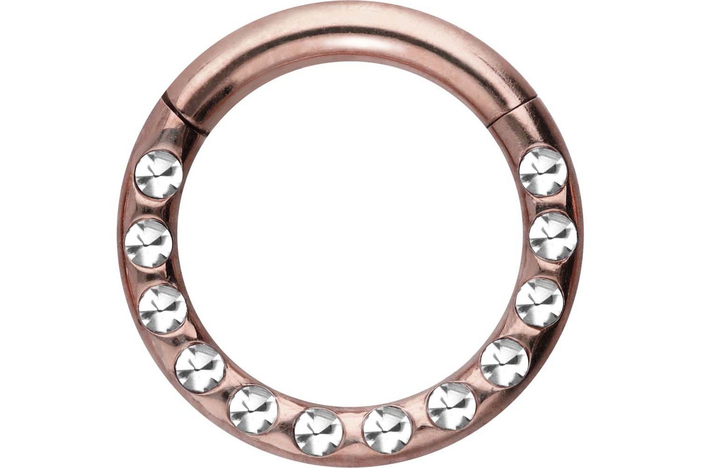 PIERCINGLINE Piercing-Set (Clicker, Chirurgenstahl Segmentring Clicker KRISTALLE + EPOXY) von PIERCINGLINE