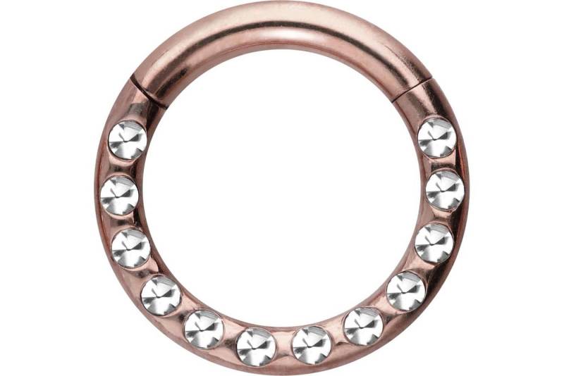 PIERCINGLINE Piercing-Set (Clicker, Chirurgenstahl Segmentring Clicker KRISTALLE + EPOXY) von PIERCINGLINE