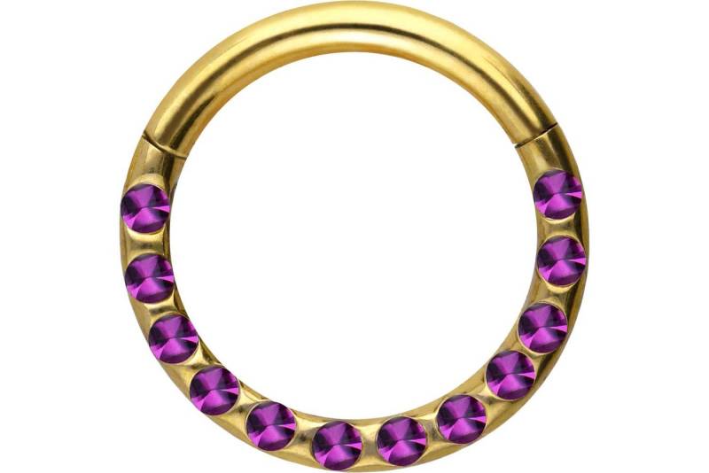 PIERCINGLINE Piercing-Set (Clicker, Chirurgenstahl Segmentring Clicker KRISTALLE + EPOXY) von PIERCINGLINE