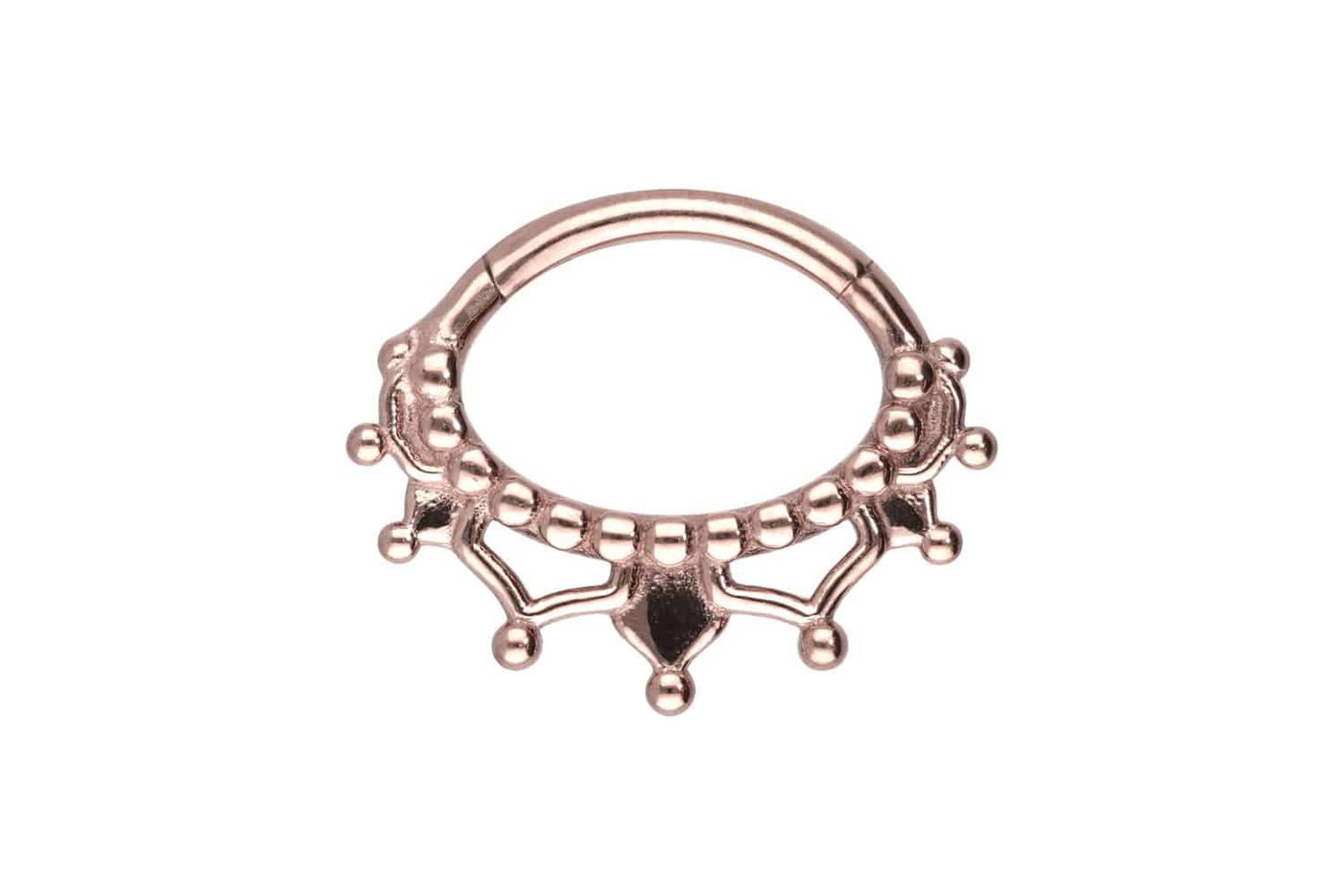 PIERCINGLINE Piercing-Set Chirurgenstahl Segmentring Clicker ORIENTALISCHES DESIGN (Clicker / 1 Stk) von PIERCINGLINE