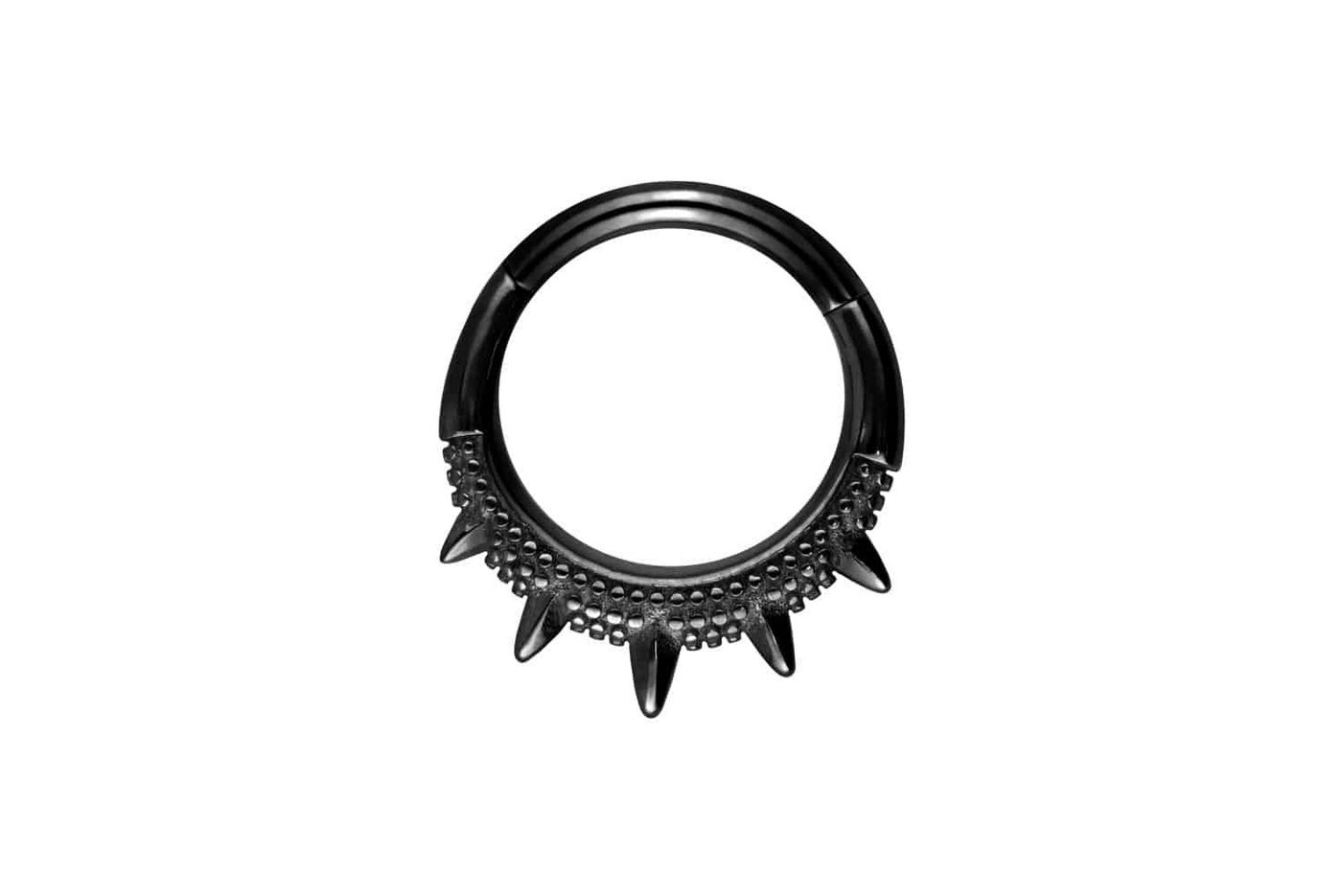 PIERCINGLINE Piercing-Set Chirurgenstahl Segmentring Clicker SPITZEN (Clicker / 1 Stk) von PIERCINGLINE