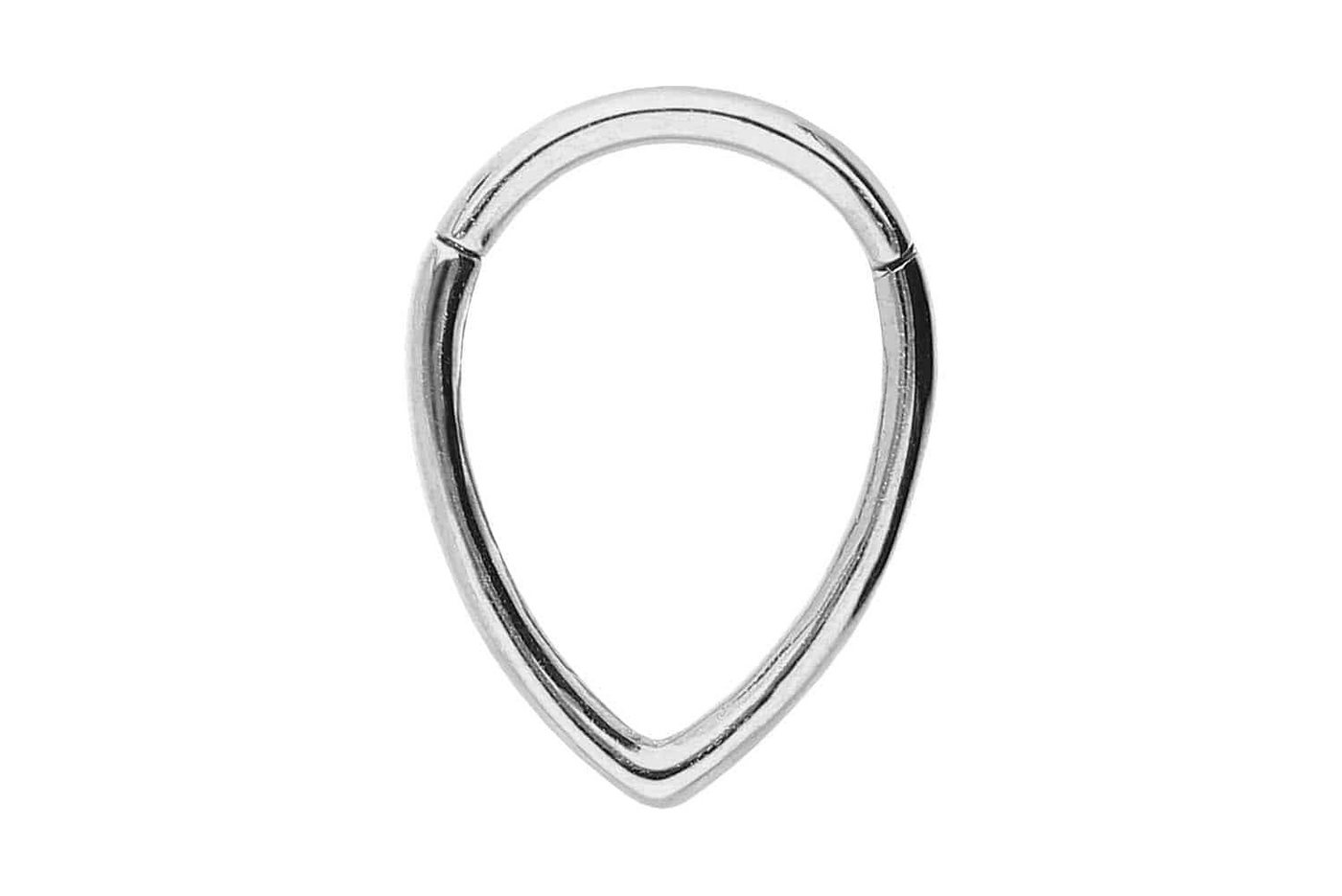 PIERCINGLINE Piercing-Set Chirurgenstahl Segmentring Clicker TROPFEN (Clicker / 1 Stk) von PIERCINGLINE