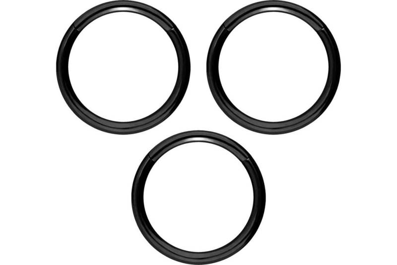 PIERCINGLINE Piercing-Set SET Chirurgenstahl Segmentring Clicker (Clicker, 3er SET) von PIERCINGLINE