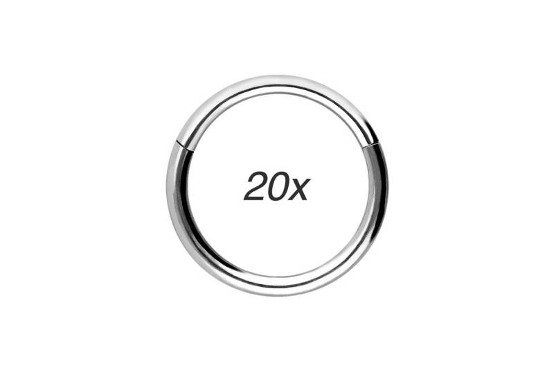 PIERCINGLINE Piercing-Set SET Titan Segmentring Clicker (Clicker, 20er SET) von PIERCINGLINE