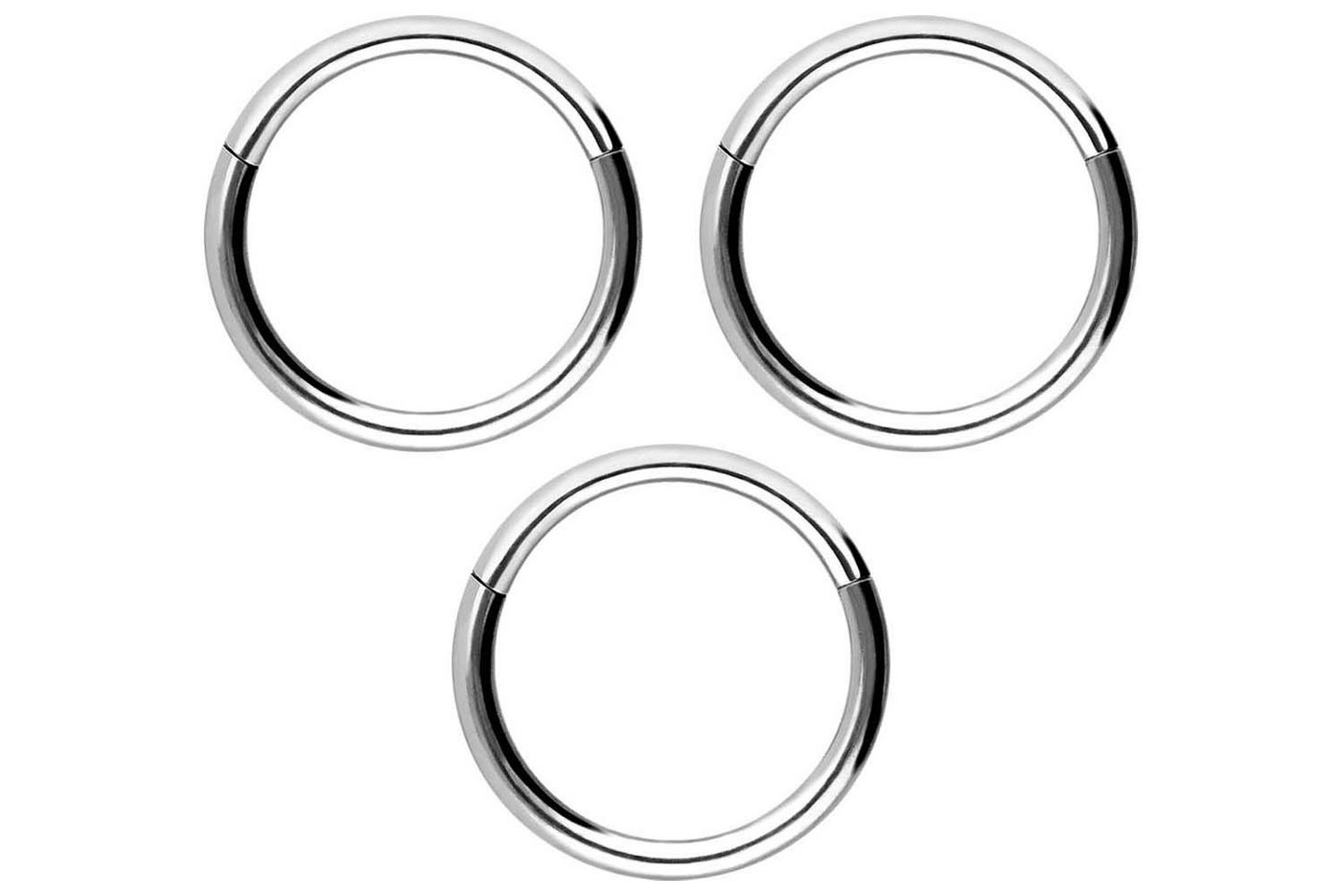 PIERCINGLINE Piercing-Set SET Titan Segmentring Clicker (Clicker, 3er SET) von PIERCINGLINE