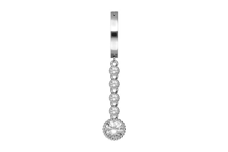 PIERCINGLINE Piercing-Set Titan Bauchnabelclicker BOGEN + 5 KRISTALLE (Clicker / 1 Stk) von PIERCINGLINE