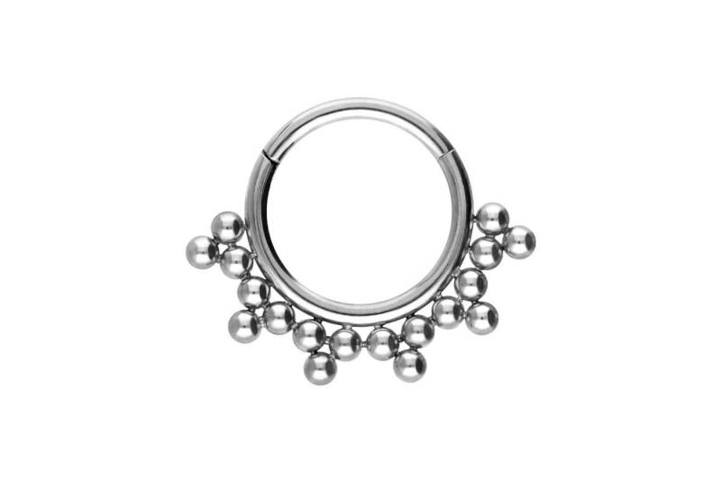 PIERCINGLINE Piercing-Set Titan Segmentring Clicker 18 KUGELN (Clicker / 1 Stk) von PIERCINGLINE