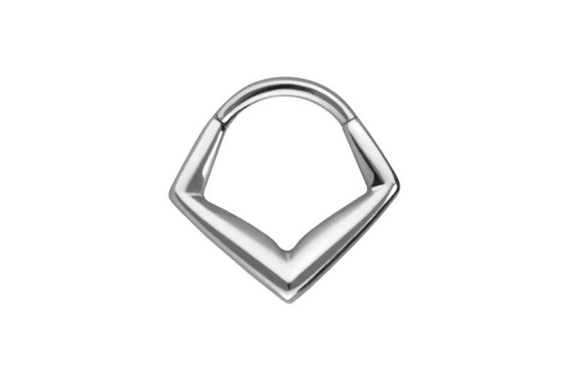 PIERCINGLINE Piercing-Set Titan Segmentring Clicker ECKIG (Clicker / 1 Stk) von PIERCINGLINE
