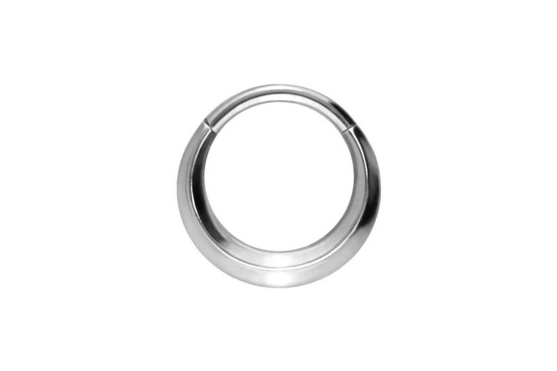 PIERCINGLINE Nasenpiercing Titan Segmentring Clicker FLACH (Clicker / 1 Stk) von PIERCINGLINE