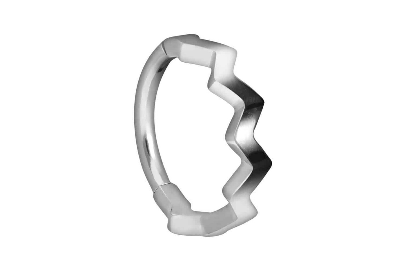 PIERCINGLINE Piercing-Set Titan Segmentring Clicker GEZACKTES DESIGN (Clicker / 1 Stk) von PIERCINGLINE