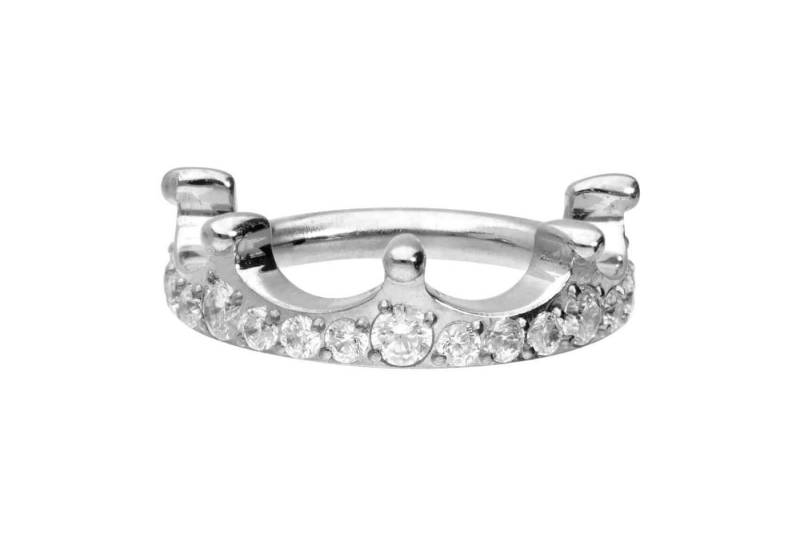 PIERCINGLINE Piercing-Set Titan Segmentring Clicker KRISTALLKRONE (Clicker / 1 Stk) von PIERCINGLINE