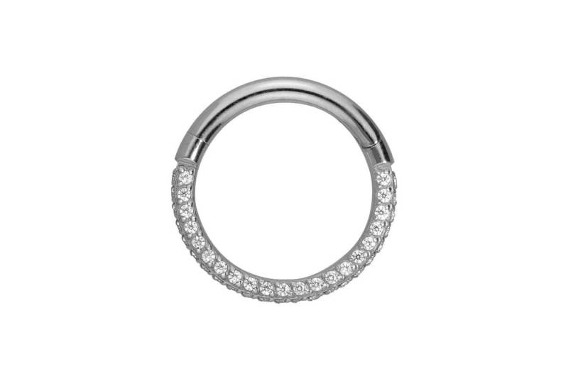 PIERCINGLINE Piercing-Set Titan Segmentring Clicker KRISTALLRAND (Clicker / 1 Stk) von PIERCINGLINE