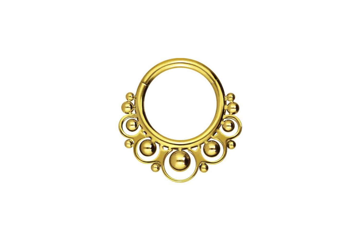 PIERCINGLINE Piercing-Set Titan Segmentring Clicker ORIENTALISCHES DESIGN (Clicker / 1 Stk) von PIERCINGLINE