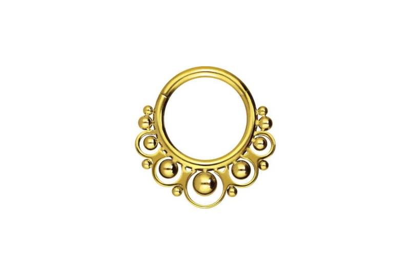 PIERCINGLINE Piercing-Set Titan Segmentring Clicker ORIENTALISCHES DESIGN (Clicker / 1 Stk) von PIERCINGLINE
