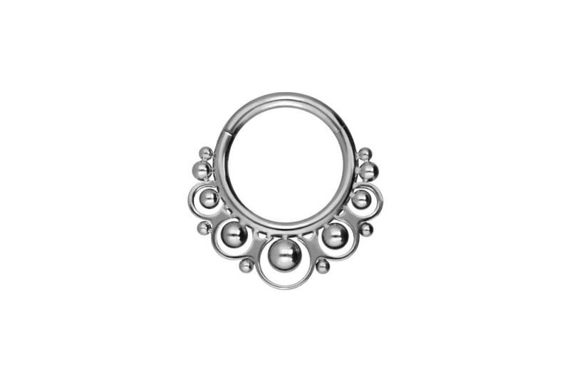 PIERCINGLINE Piercing-Set Titan Segmentring Clicker ORIENTALISCHES DESIGN (Clicker / 1 Stk) von PIERCINGLINE